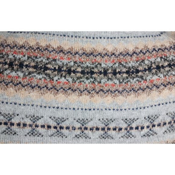 J Crew Mercantile Crewneck Sweater Mens M Fair Isle Wool Grandpa Academia Preppy - Picture 7 of 14